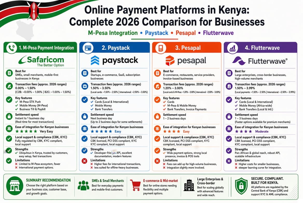 Online Payment Platforms in Kenya: Complete 2026 Comparison for Businesses